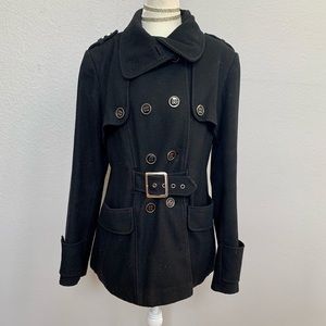Green With Envy Black 60% Recycled Wool Coat